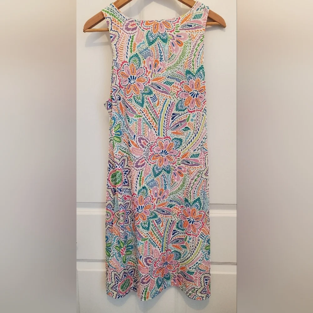 Jean-Pierre Klifa Paris, Patterned Midi Dress, Size L, Multi Colors - Picture 3 of 5